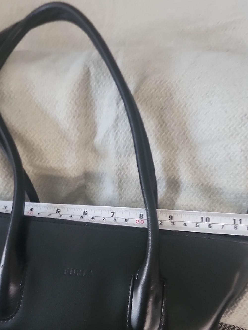 Furla Black Leather Tote with Double Handles - Picture 5 of 13